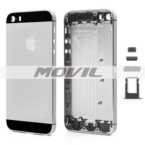 High Quality Full Housing Faceplates w Buttons SIM Card Tray for iPhone 5S - Black  Grey
